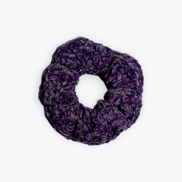 Purple Sparkle Velvet Scrunchy