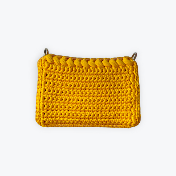 Golden Yellow With Silver Purse