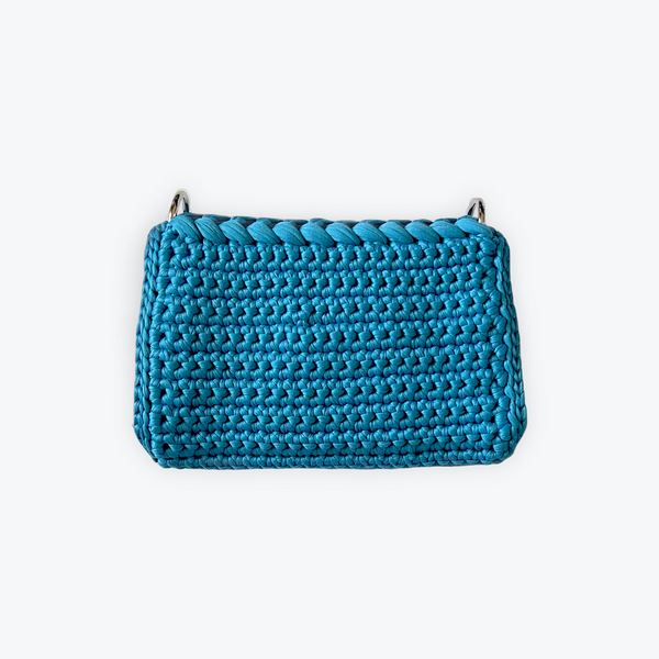 Lake Blue With Silver Purse