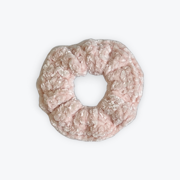Blush Pink Velvet Scrunchy