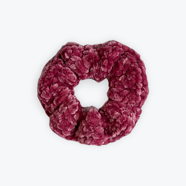 Pomegranate Velvet Scrunchy