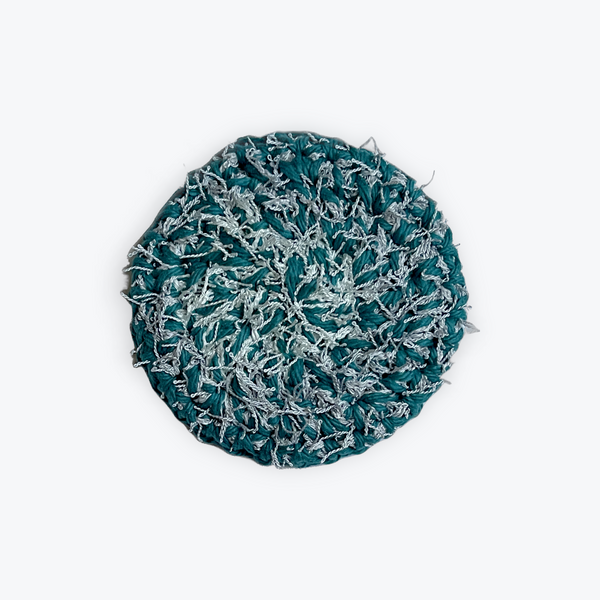 Cool Mint Teal Round Dish Scrubbies