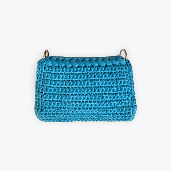 Lake Blue With Gold Purse