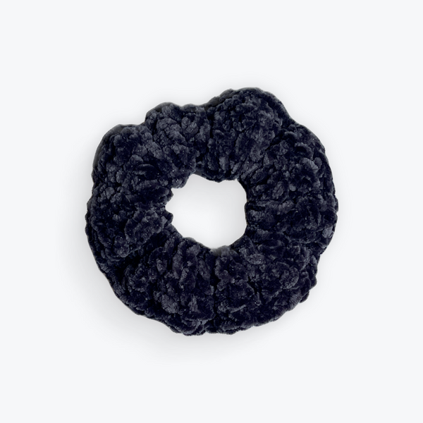 Charcoal Velvet Scrunchy