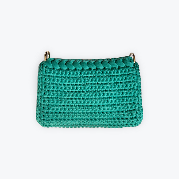 Peacock Green With Gold Purse