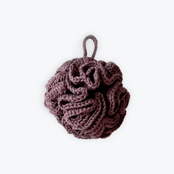 Plum Shower Pouf