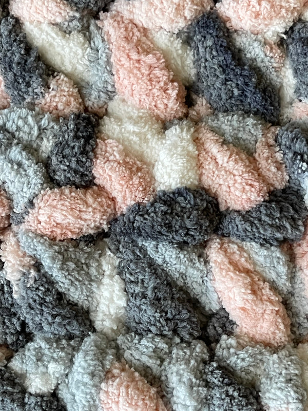 Silver Lining Chunky Crochet Blanket