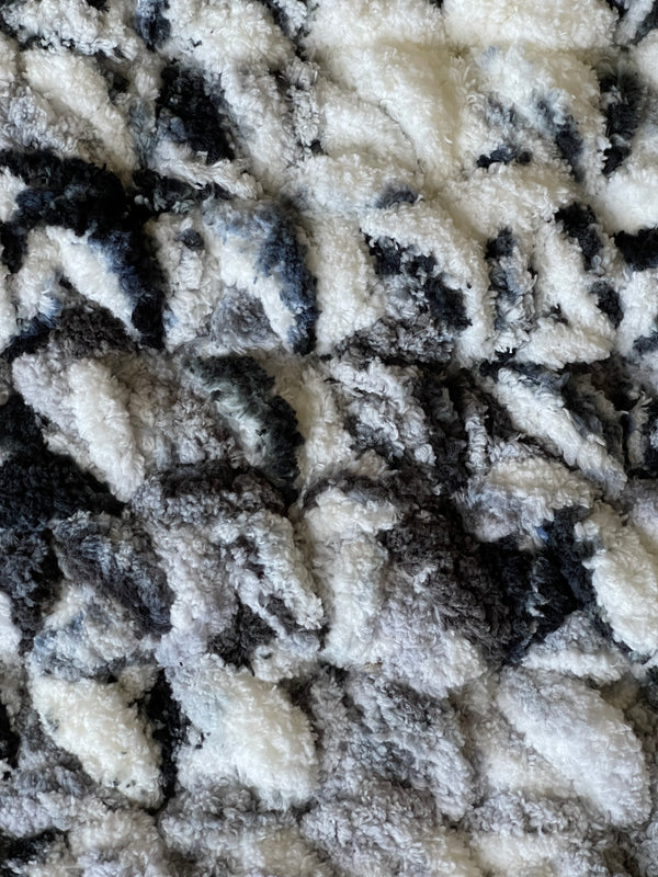 Gray Splash Chunky Crochet Blanket