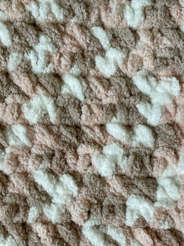 Salmon Sand Cozy Crochet Blanket