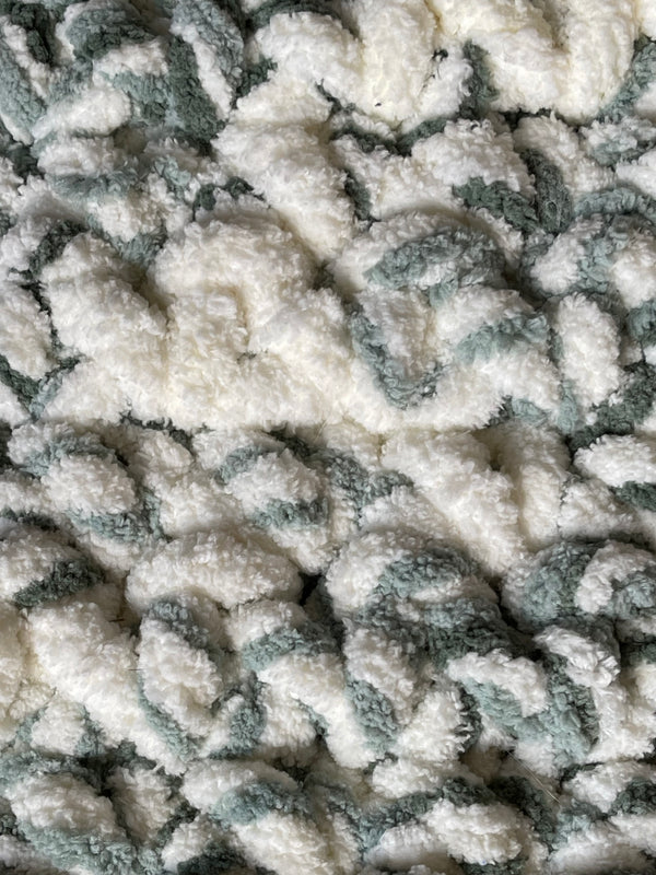 Bold Green Twist Chunky Crochet Blanket