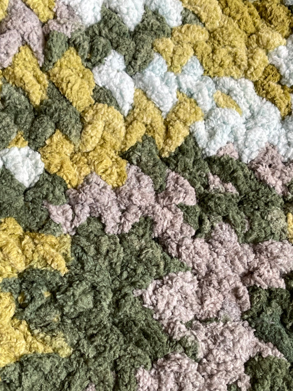 Forest Sage Cozy Crochet Blanket