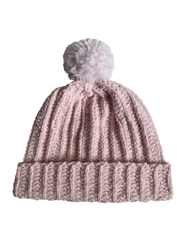 Piglet With Soft Pink Pom Beanie