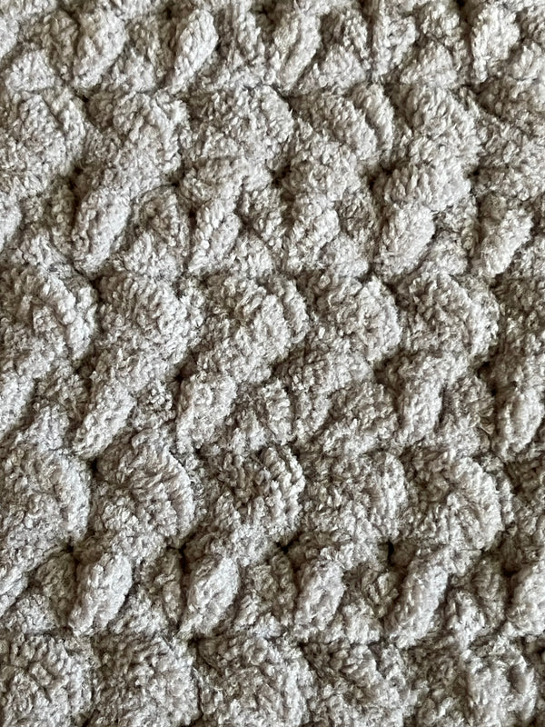Vapor Gray Cozy Crochet Blanket