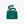 Peacock Green With Silver Purse