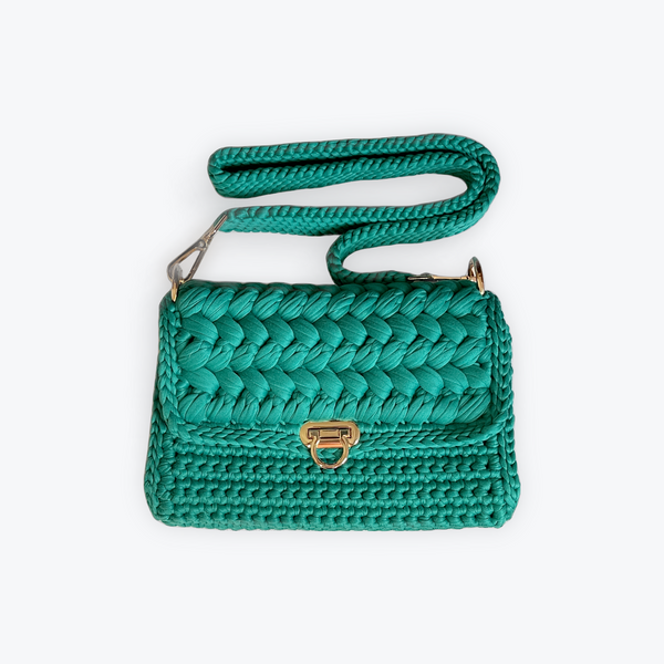 Peacock Green With Gold Purse