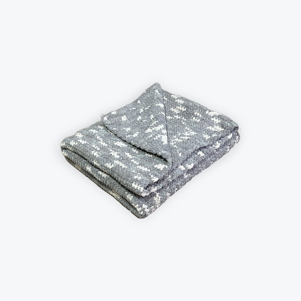 Silver Steel Cozy Crochet Blanket