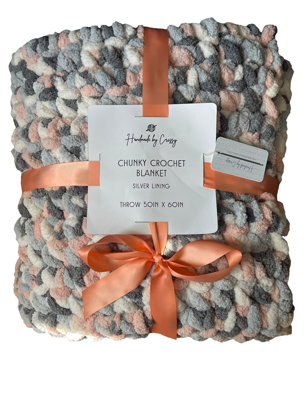 Silver Lining Chunky Crochet Blanket