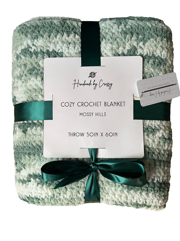 Mossy Hills Cozy Crochet Blanket