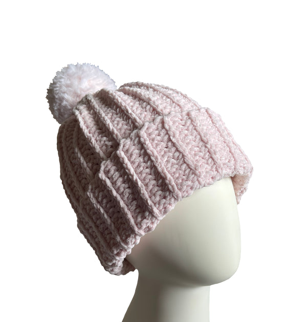 Piglet With Soft Pink Pom Beanie