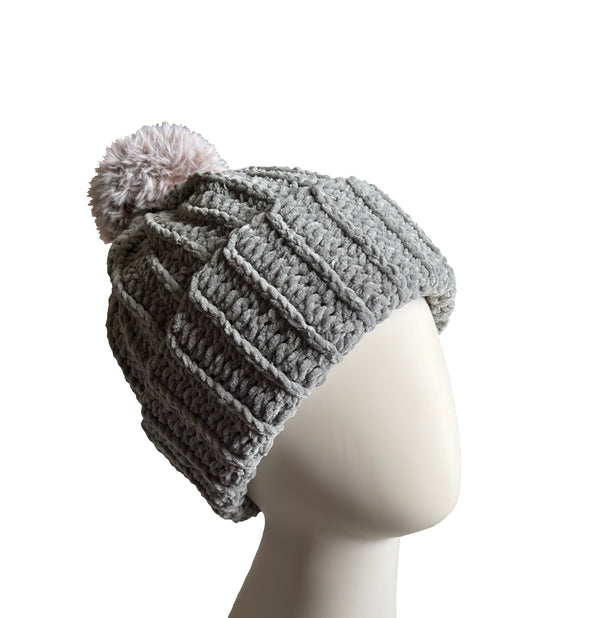 Seal With Chocolate Brown Pom Beanie