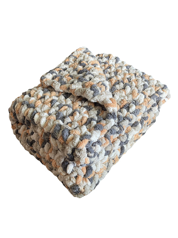 Toasted Birch Chunky Crochet Blanket