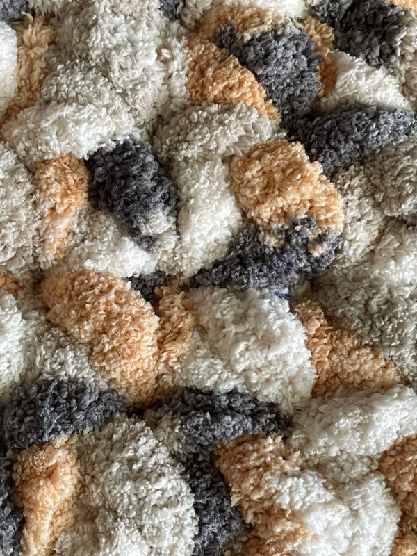 Toasted Birch Chunky Crochet Blanket