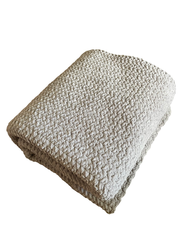 Vapor Gray Cozy Crochet Blanket