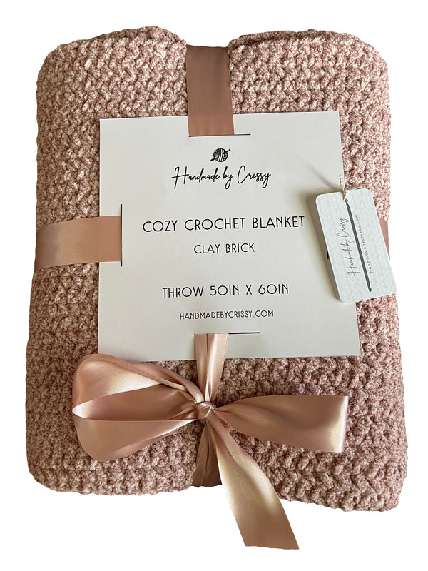 Clay Brick Cozy Crochet Blanket