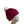 Rhubarb Red With White Pom Beanie