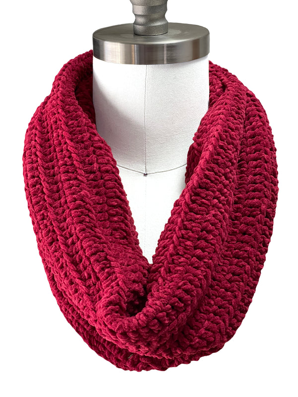 Rhubarb Red Cowl Scarf