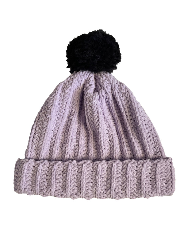 Hummingbird With Black Pom Beanie